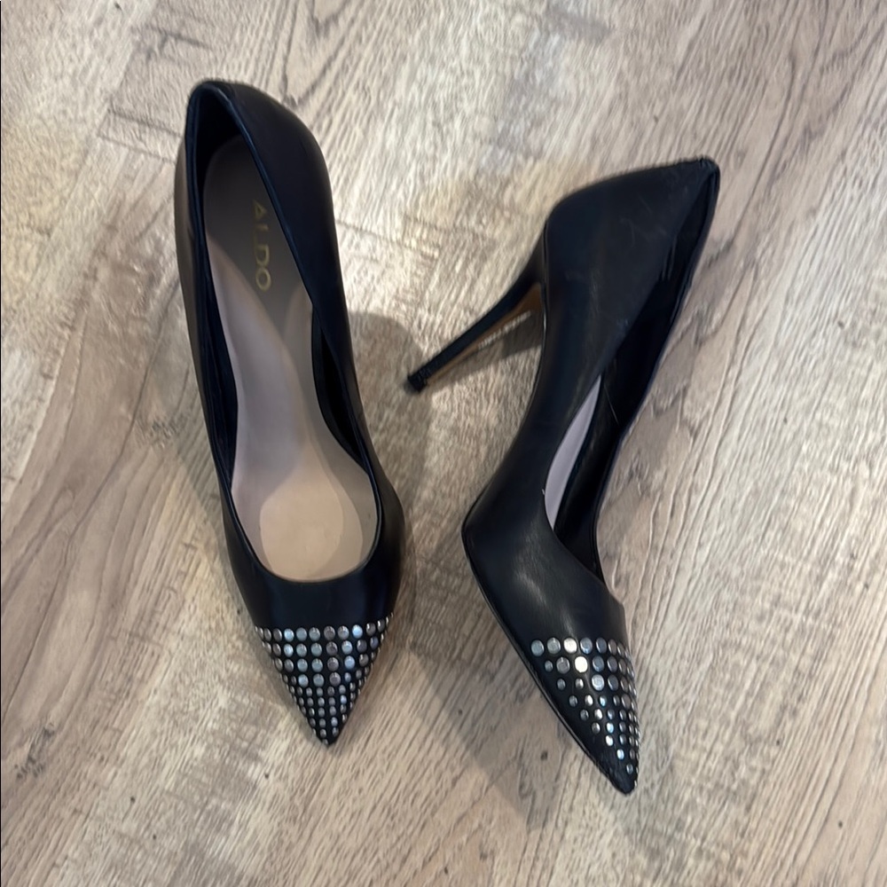 Aldo Black Studded Women's Heels